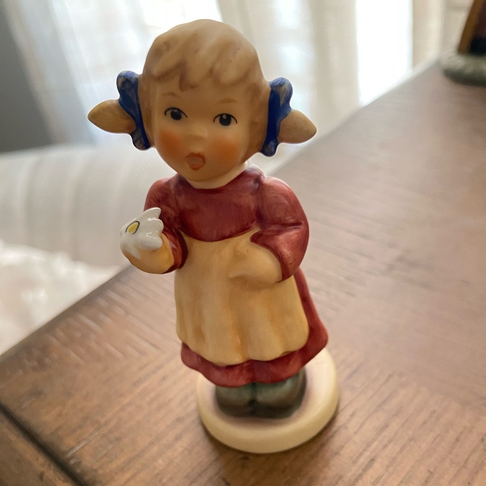 Goebel Figurine with Red and Blue Details